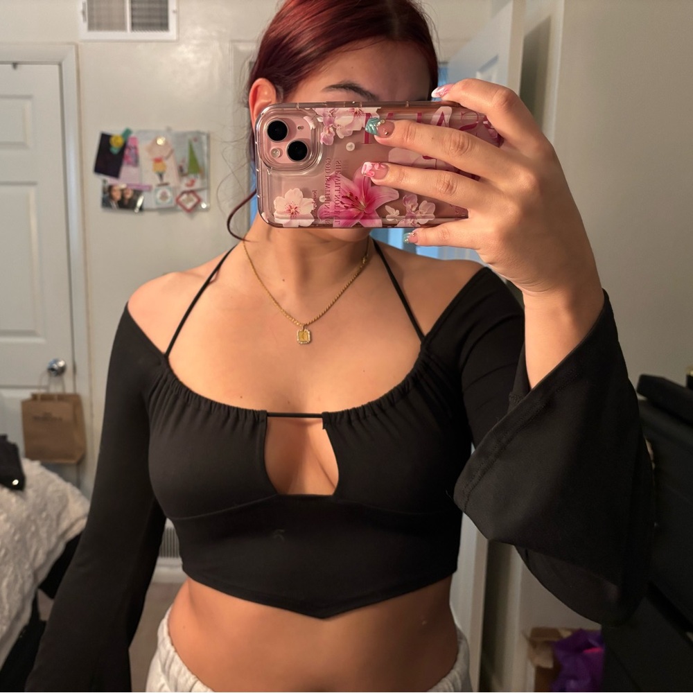 Windsor Black Strappy Crop Top